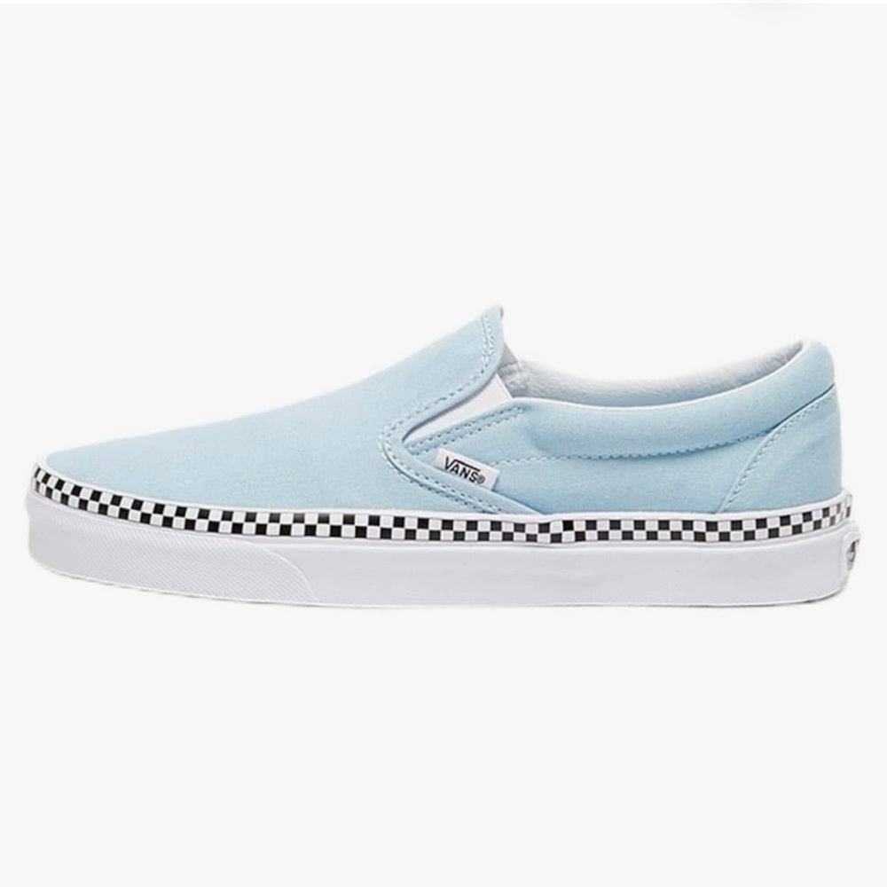 Vans U Classic Slip-ON (Check Foxing) Cool Blue/White